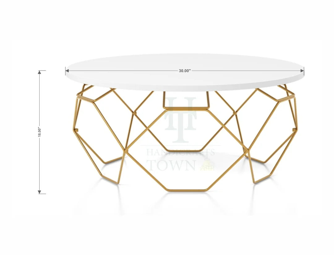 Wire Frame Gold Coffee Table