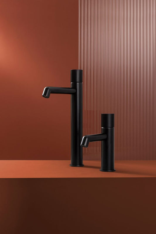 Sleek Matte Black Modern Basin Tap
