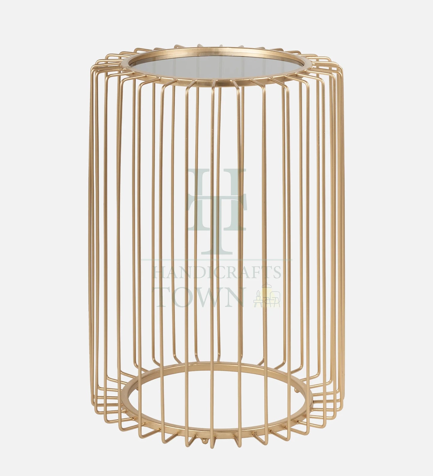 Metal Cage Side table (Gold)