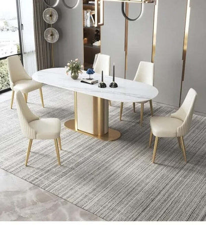 Octavian Metal Dining Table With chairs