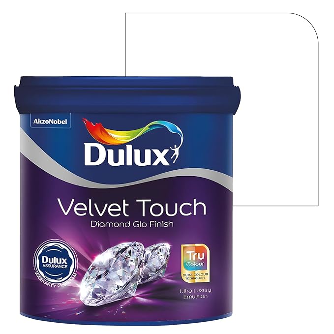 Dulux Diamond Glo Super Premium Interior Emulsion Paint For Walls With 6 Years Warranty | Washable and Durable Paint | Rich, Intense, Smooth Colors (1 litre,White)