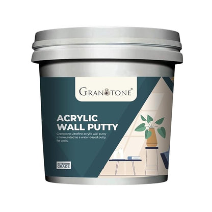 GRANOTONE Acrylic Wall Putty - Smooth Finish & Easy to Apply, Durable Filler for Interior Walls, Crack Resistant, White (1 KG)