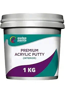 Esdee Paints Interior Putty Acrylic, Ready to use DIY Wall Flexible Putty with Excellent bonding (1 KG)
