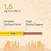 Polycab OPTIMA+ 1.5sqmm 90M coil | Flame Retardant | Lead free | 99.97% high purity copper | Rodent protection | PVC insulated housewire [Yellow]